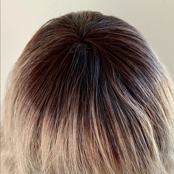 “Put On & Go” Ombre Ash Grey Synthetic Wig with Bangs  😊 NO FURTHER DISCOUNT - Picture 5 of 11